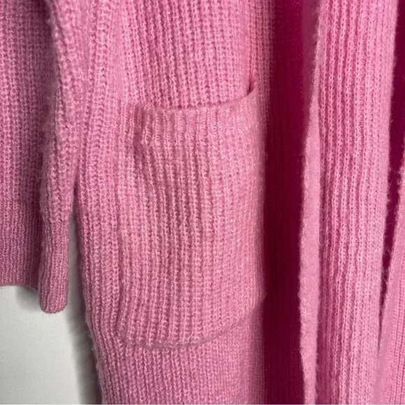 Apparis Pink Duster Joey Cardigan Baby Pink Sweater Pockets Size XS Small - Picture 3 of 6